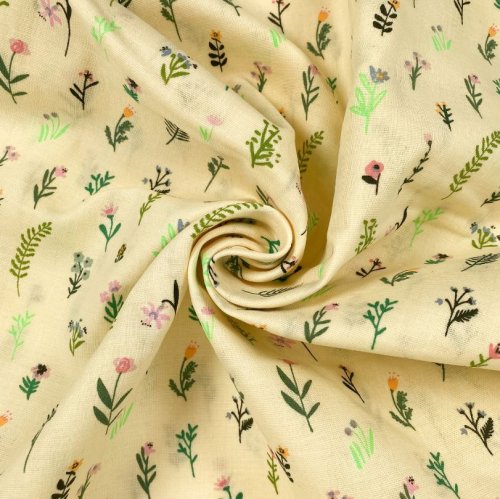 Musselin - Streublumen - gelb - Bunny Hop - Rico Design